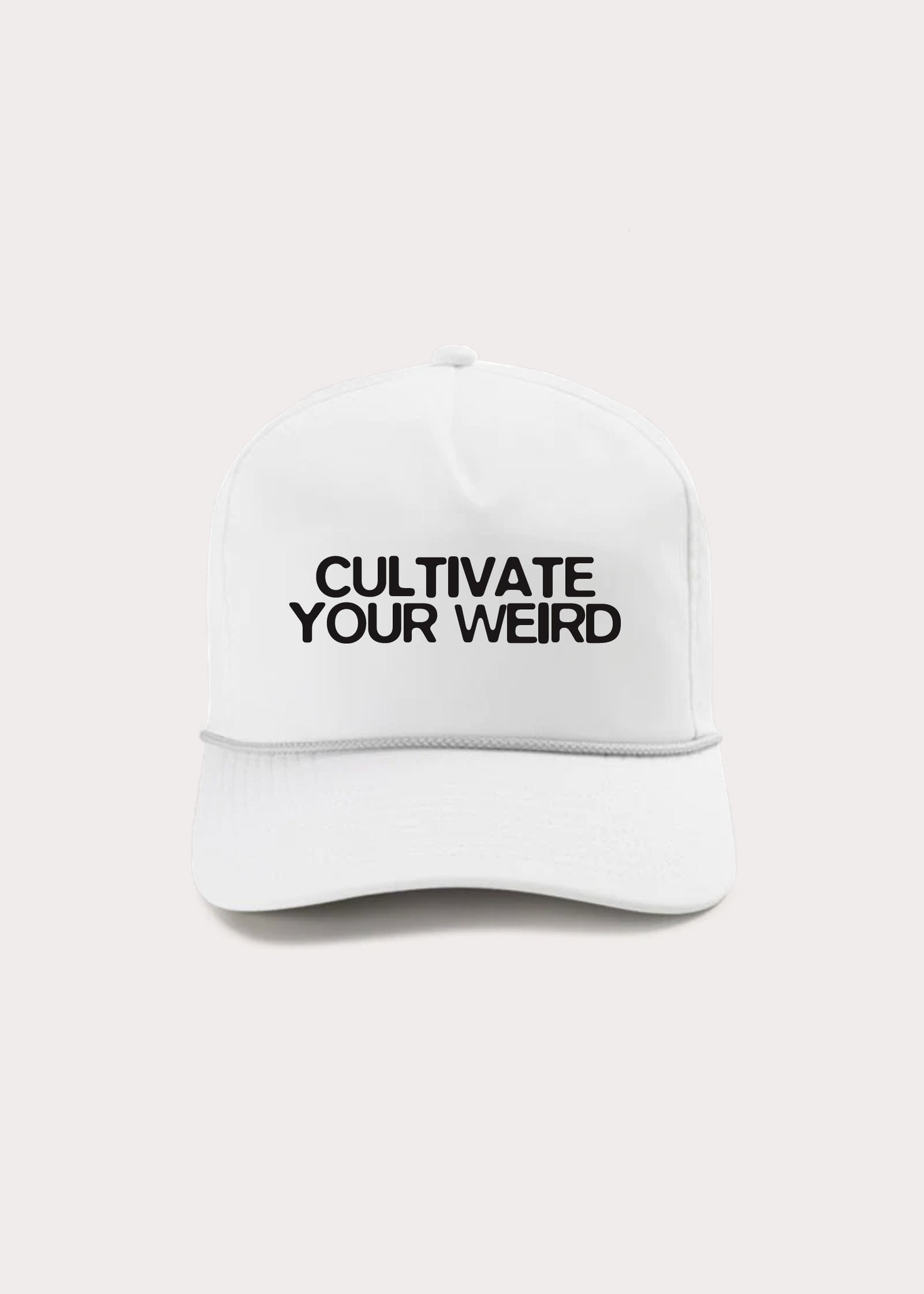 Cultivate Your Weird snap back baseball cap hat in white by Noat Paper and Oyay
