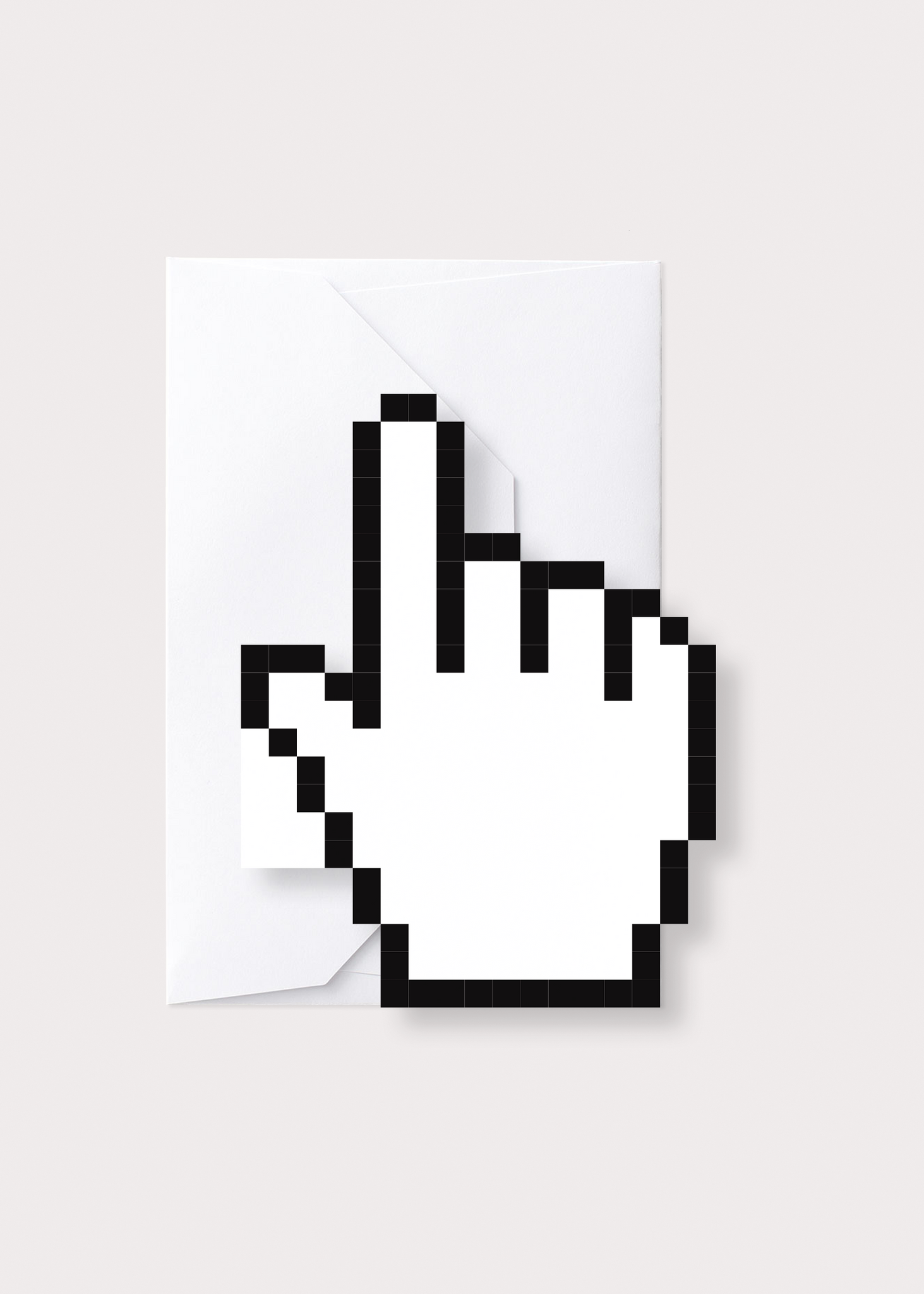 8-Bit Click pixelated cursor greeting card to say I choose you by Noat