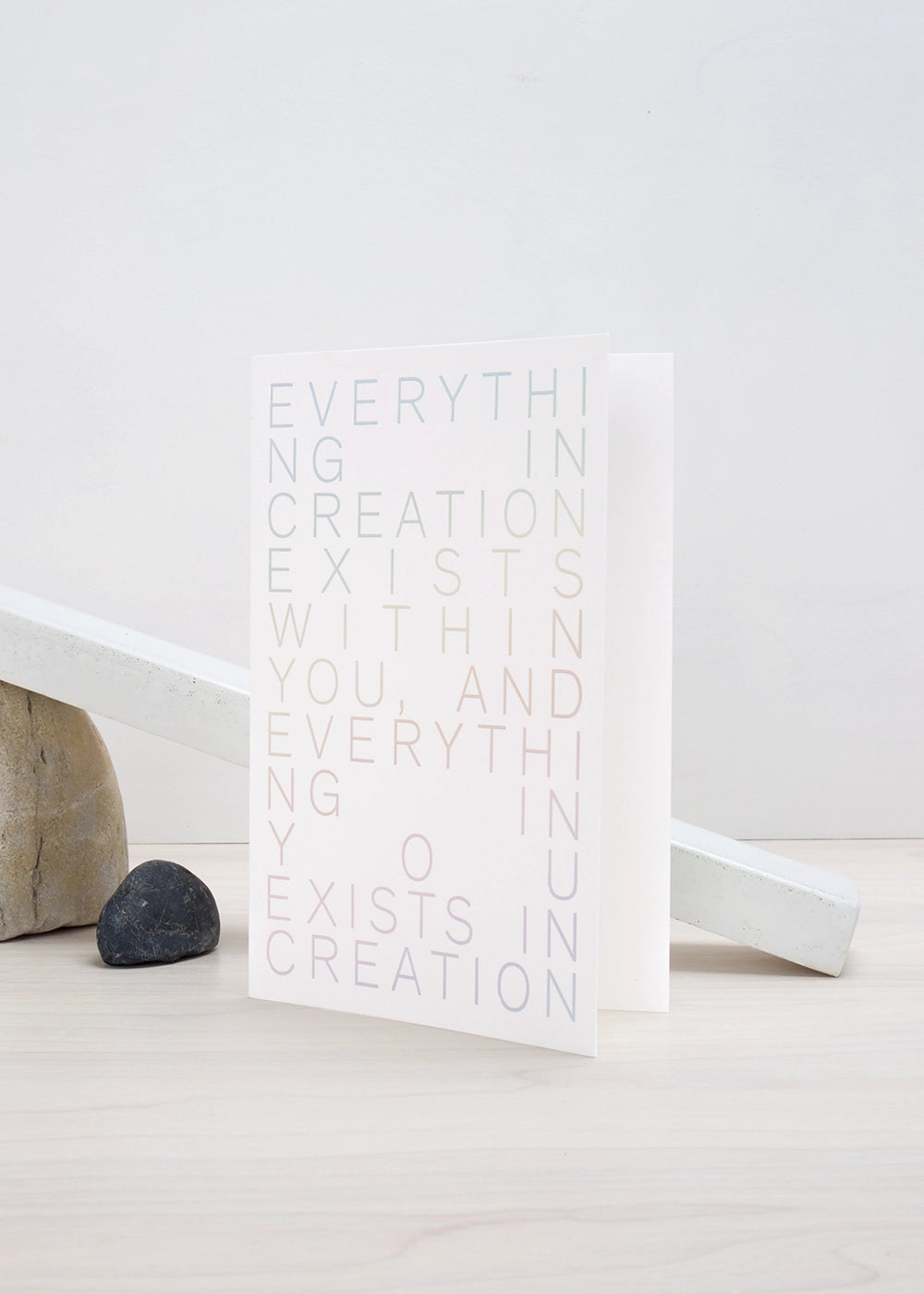 everything in creation exists within you, and everything in you exists in creation philosophical greeting card by noat