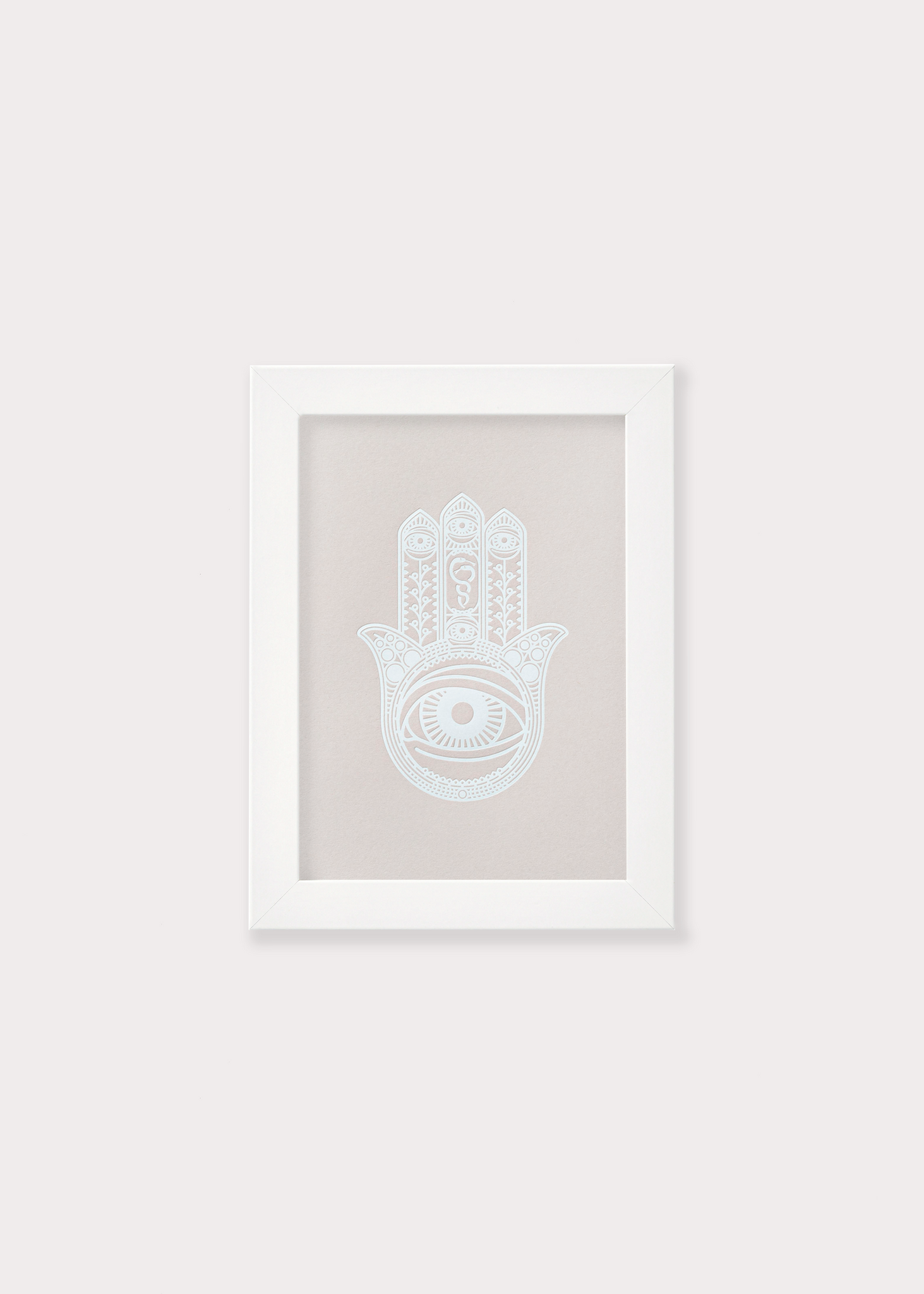 Mini Print - White Khamsa