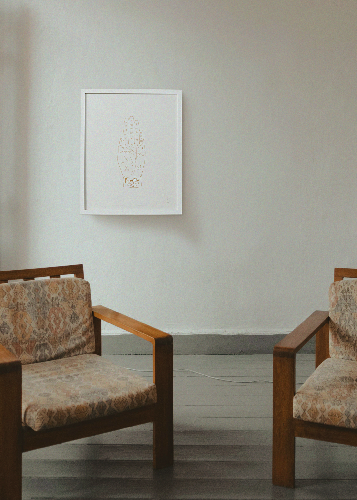 Palmistry Art Print White