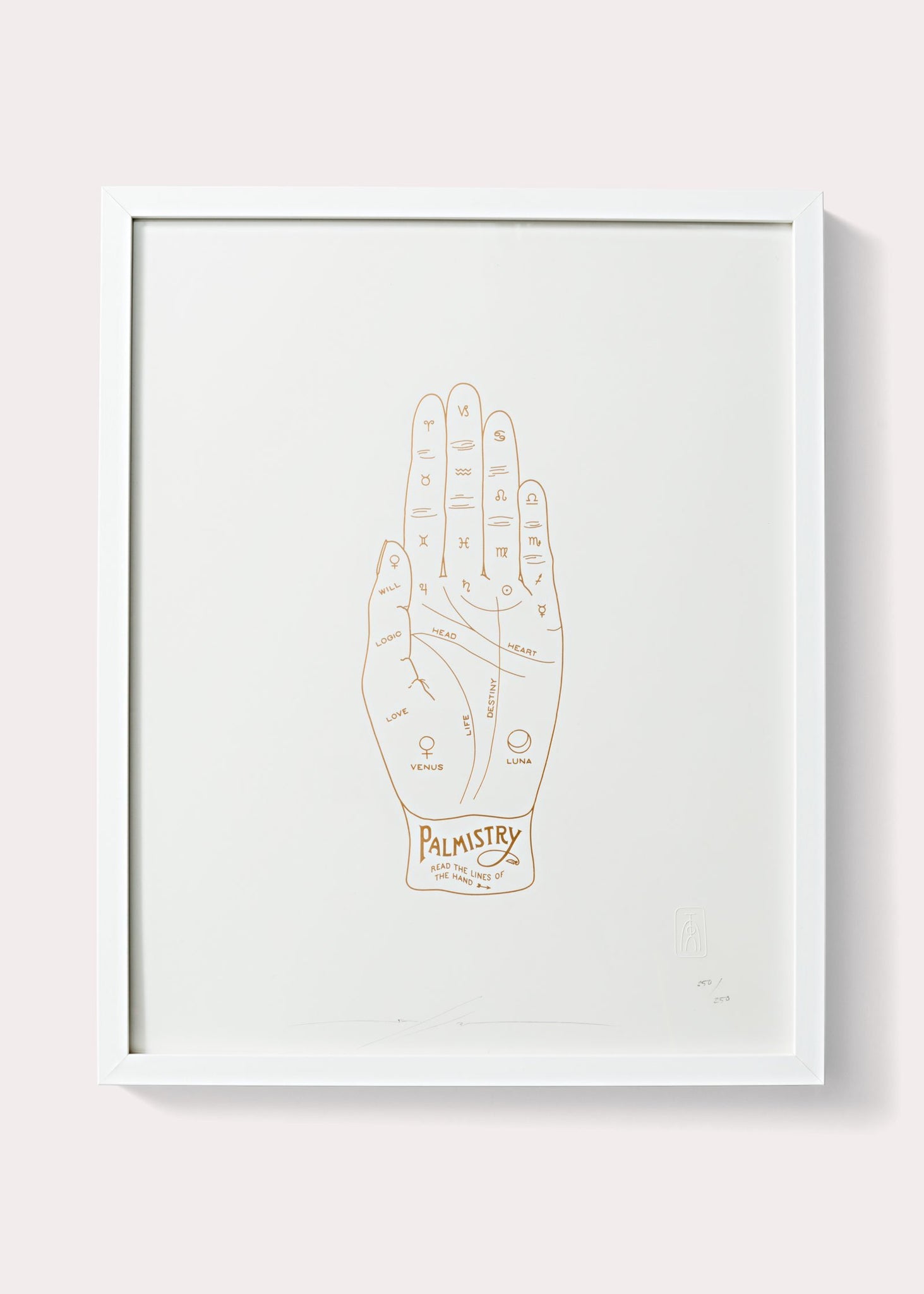 Palmistry Art Print White